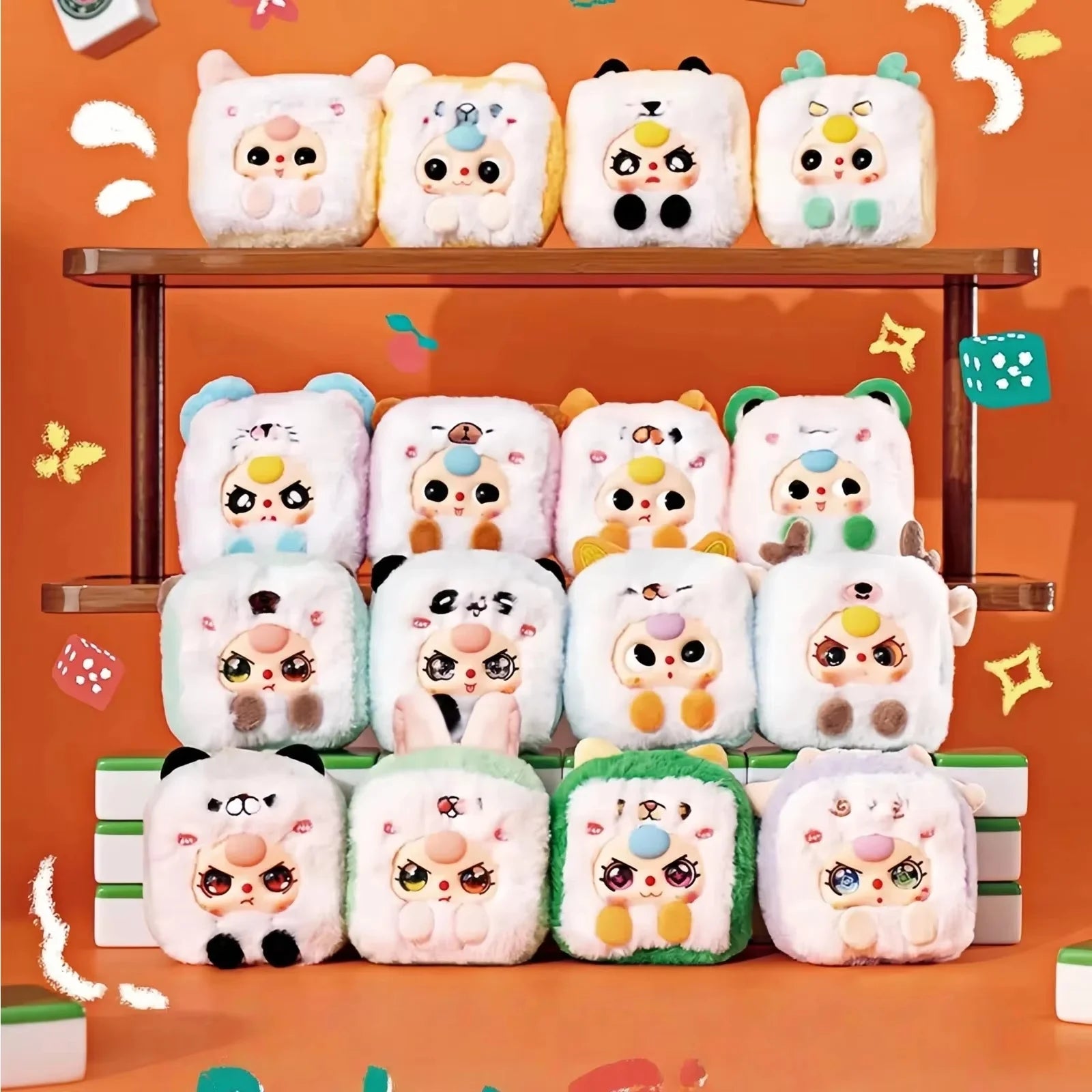 Baby Three Small Mahjong Plush Doll Blind Box