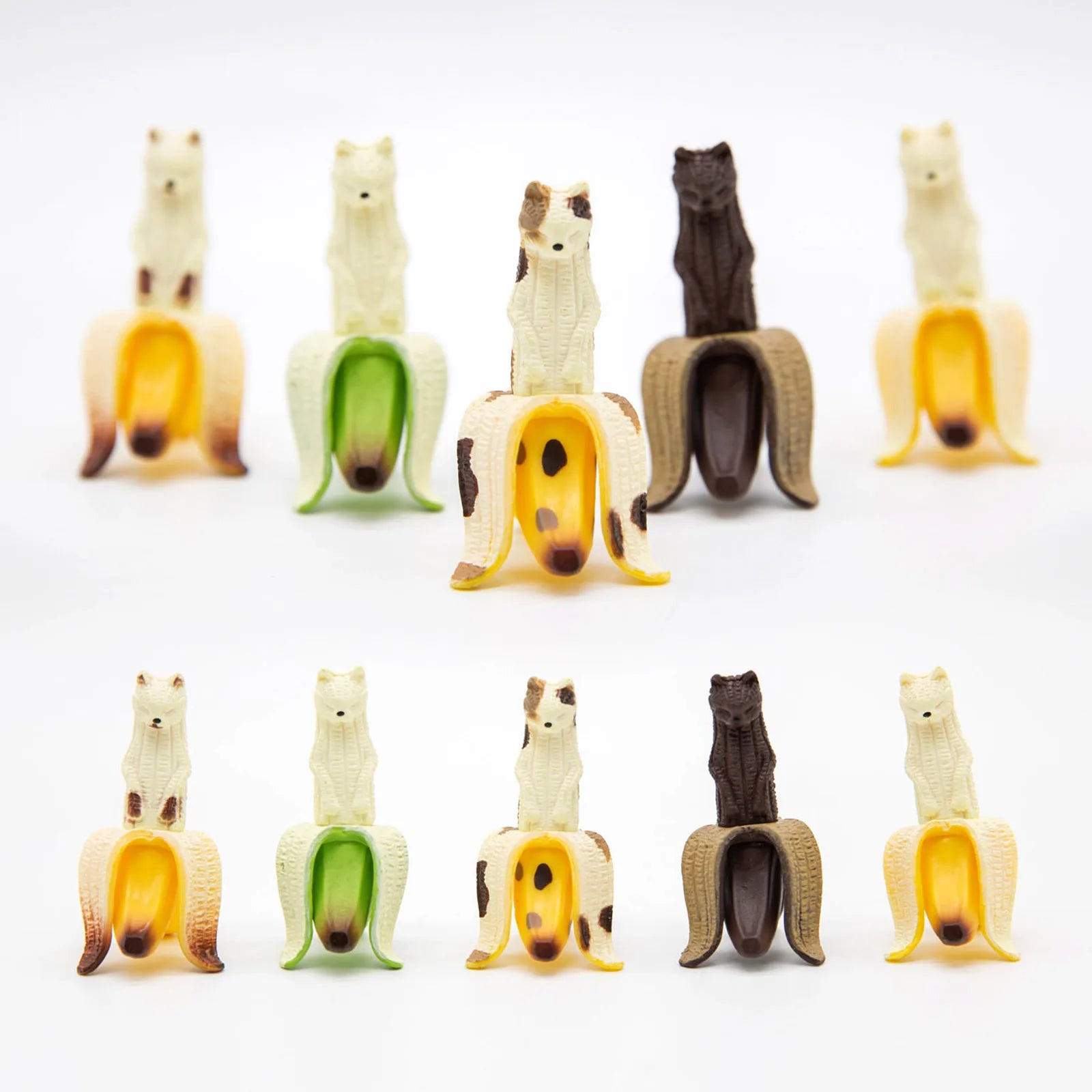 Peeled Banana Cats Gashapon Capsule Toys