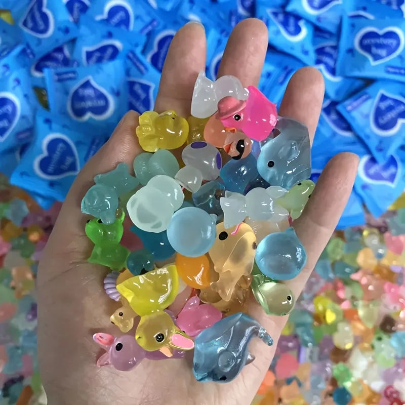 Glow-in-the-Dark Mini Resin Animals & Mushroom Blind Bags