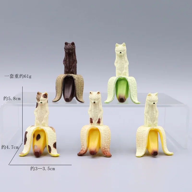 Peeled Banana Cats Gashapon Capsule Toys